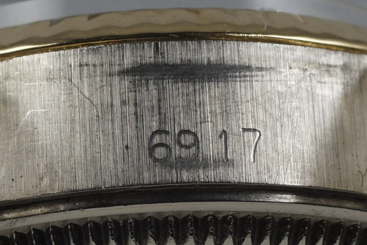 1978 Rolex Two Tone Ladies Date 6917 Champagne Tapestry Dial