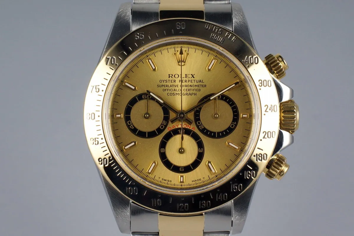 1997 Rolex Two Tone Zenith Daytona 16523 with Box and Papers