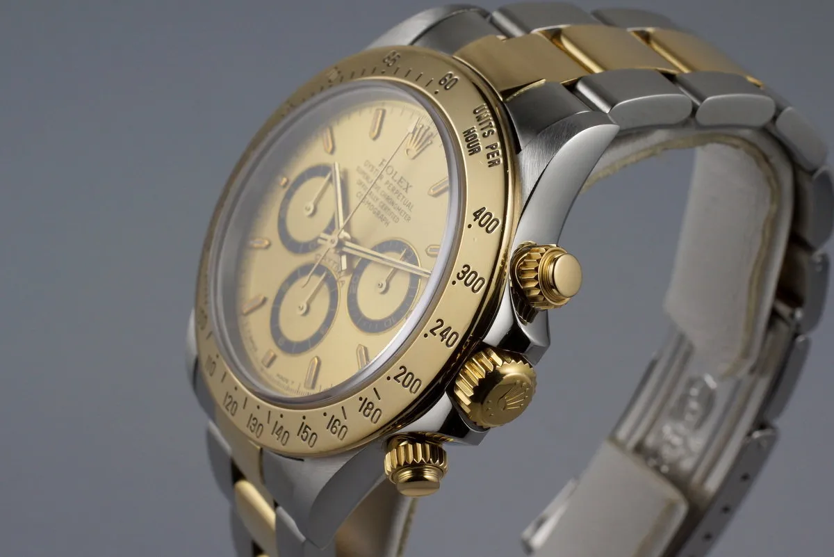 1997 Rolex Two Tone Zenith Daytona 16523 with Box and Papers