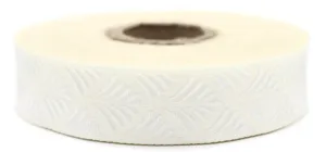 20 mm White Seashell  0.78 (inch) | SeaShell Ribbon | Embroidered Woven Seashell Ribbon | Jacquard Ribbon | 20 mm Wide | 20273