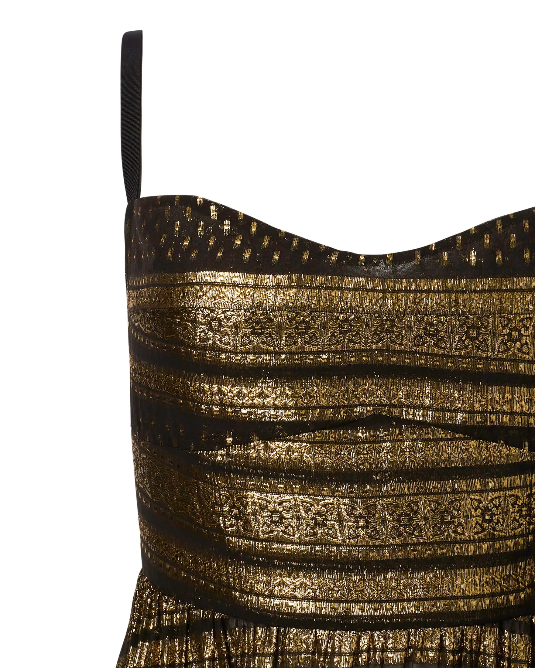 Alix of Bohemia lily dress gold gilded