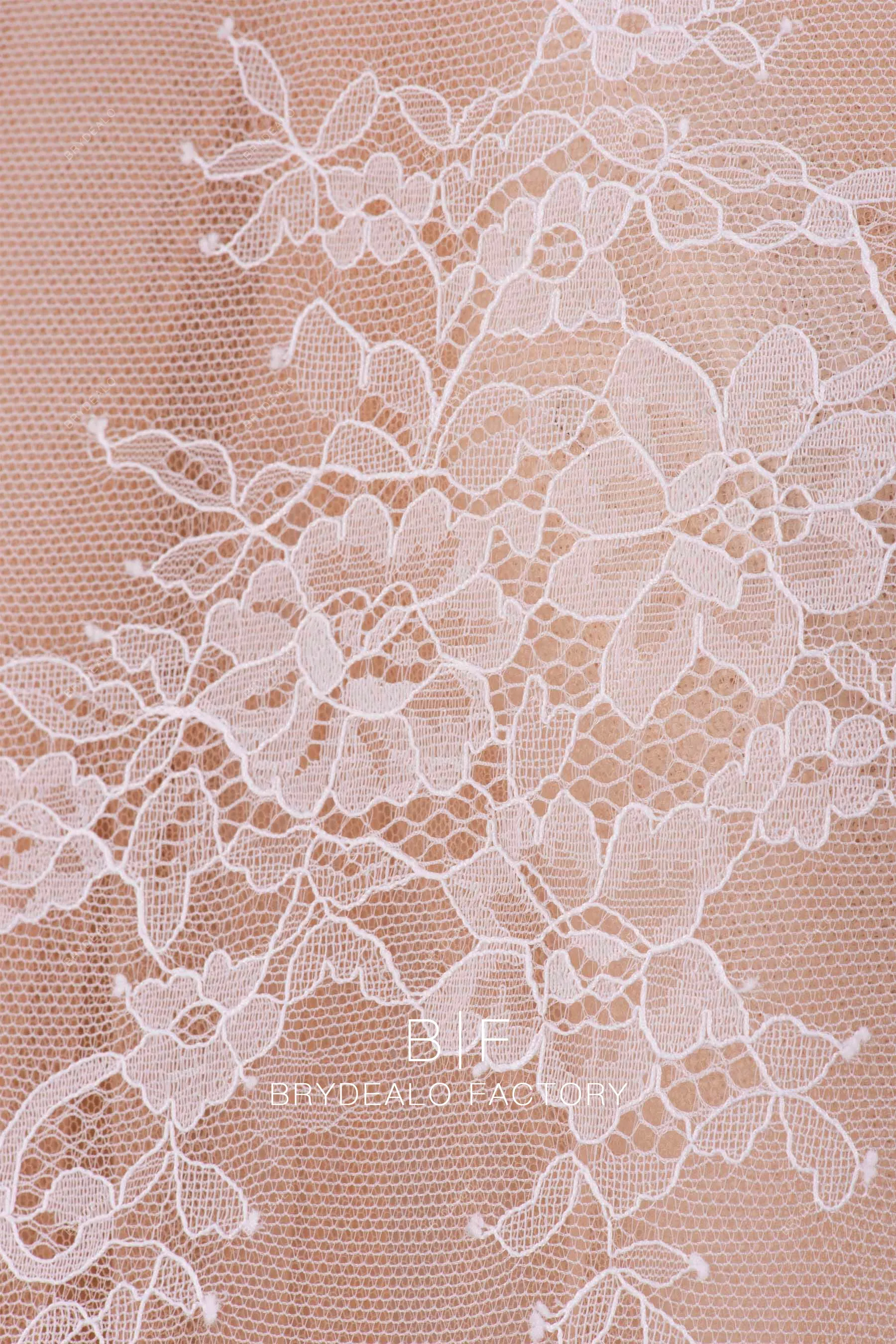 Best Flower Motif Chantilly Lace Fabric Online