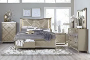 Bijou Bedroom Collection w/ LED back-lighting