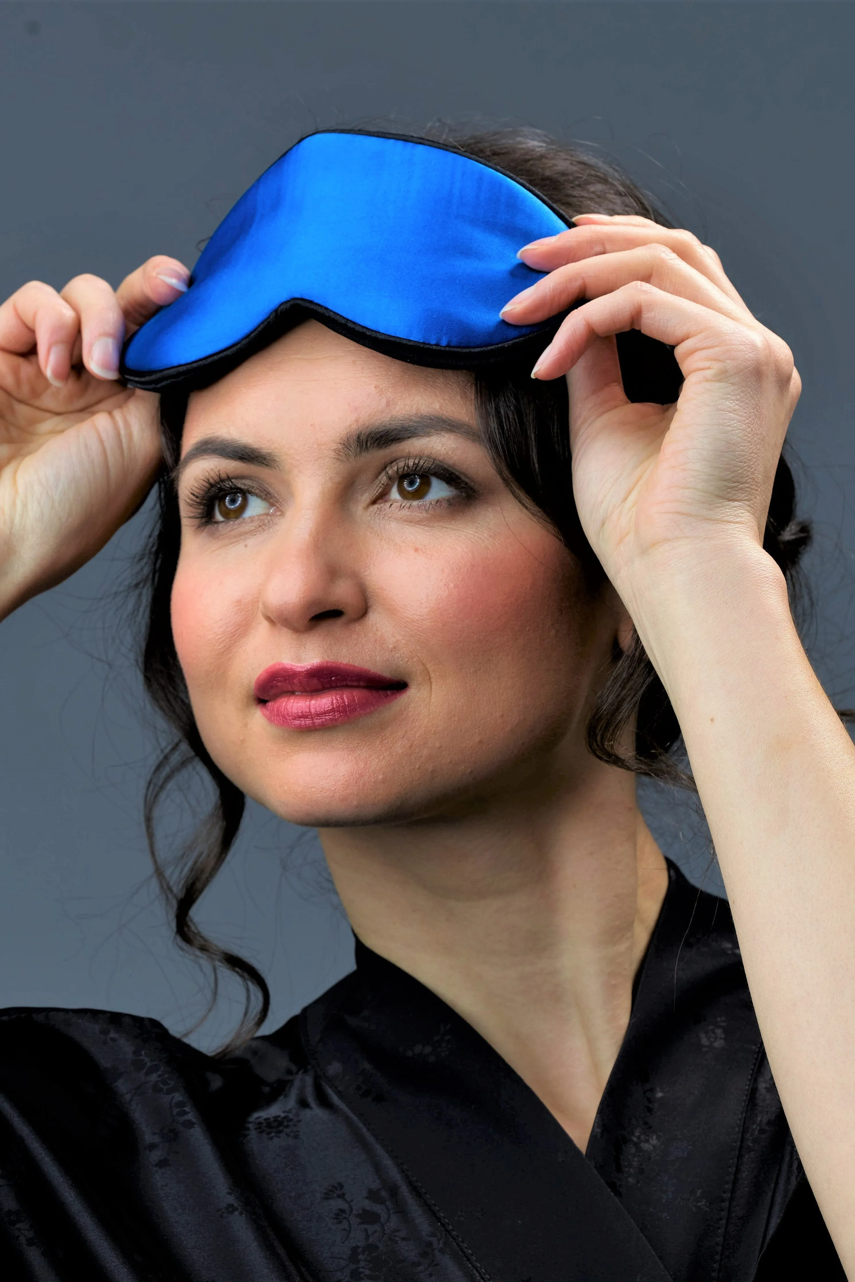 BlisSsleep 100% Silk Sleep Eye Pads Mask in Royal Blue