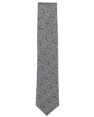 Brown Paisley Silk Tie