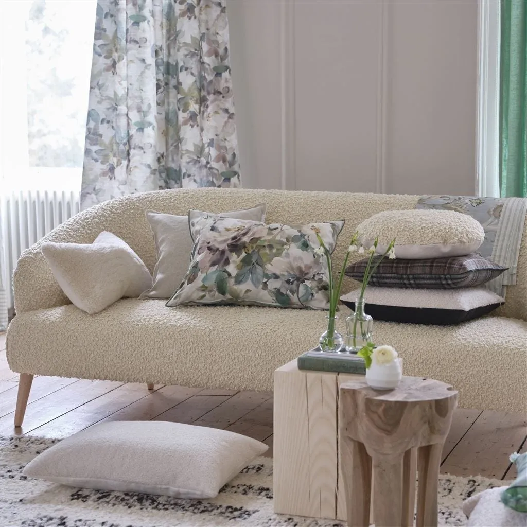 Designers Guild Thelma's Garden Celadon Cotton Decorative Pillow