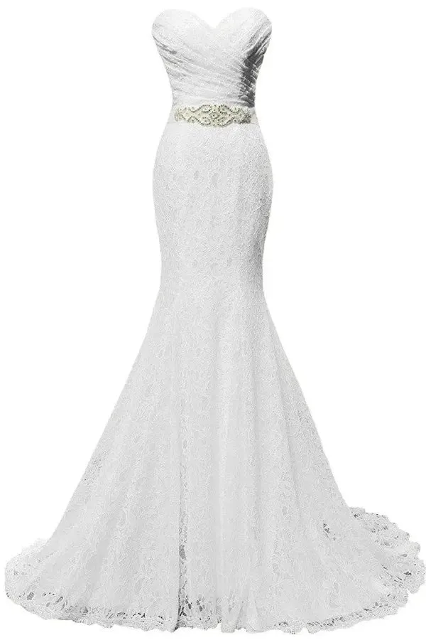Elegant Mermaid Wedding Dresses Sweetheart Wedding Gowns WD720