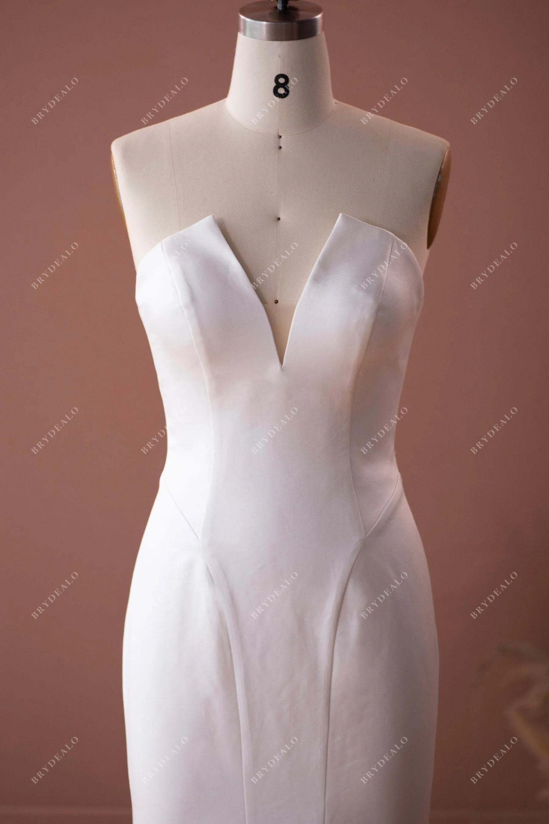 Elegant Satin Bowknot Mermaid Wedding Dress