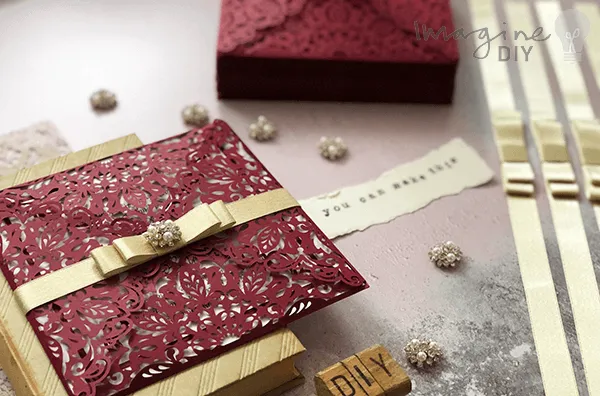Georgia Wedding Invitation - Wine (Burgundy)