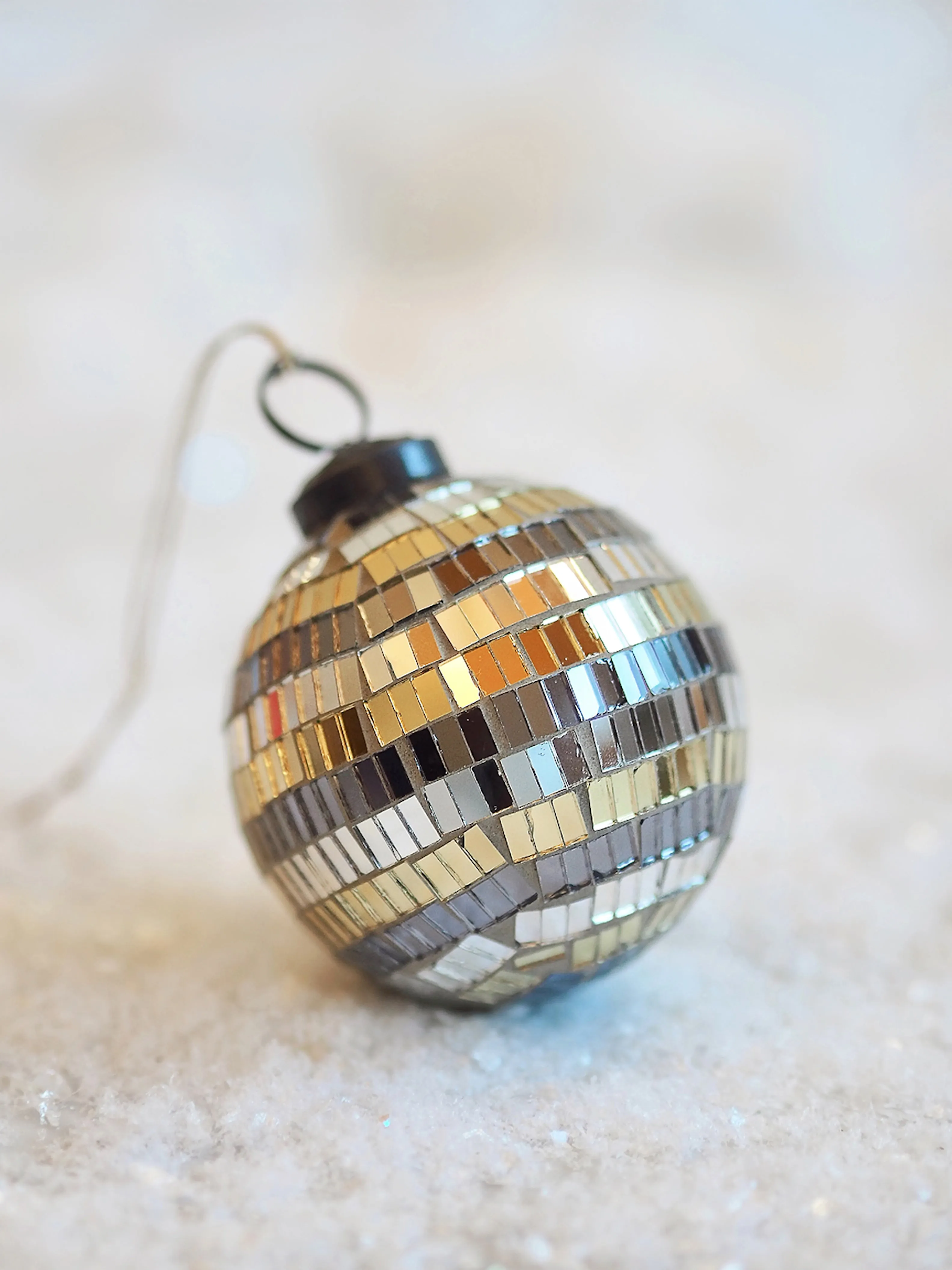 Gold & Silver Disco Ball Ornament