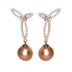 Golden Cherry Edison Pearl Earrings