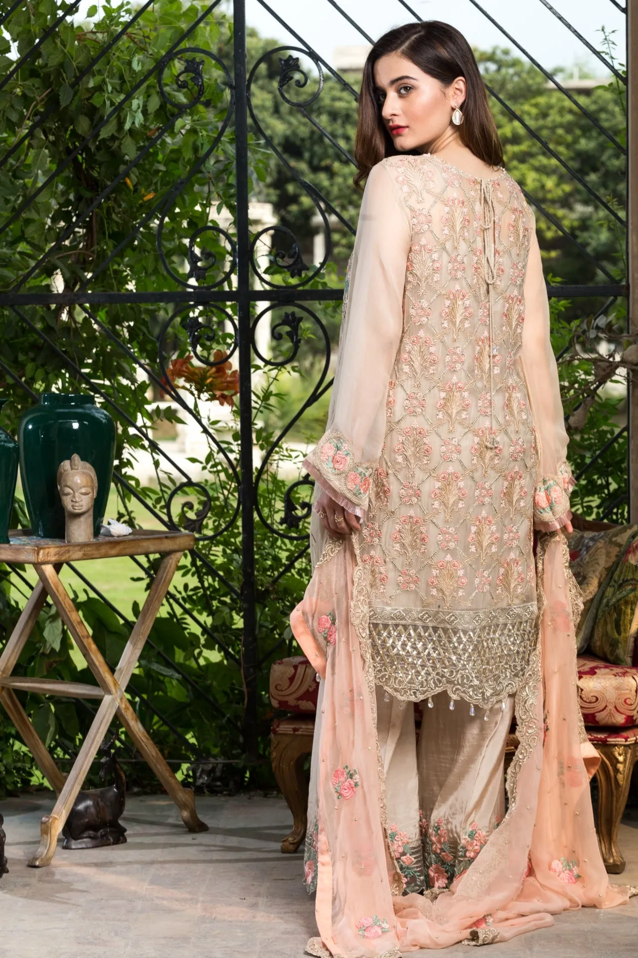 Imrozia Chiffon Vie Adorée Collection – 01-The Peachy Blues