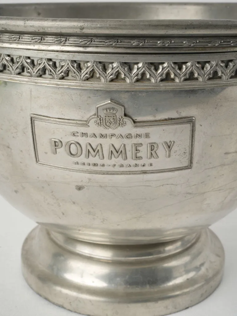 Large antique Pommery Pewter Champagne Bucket 9½"