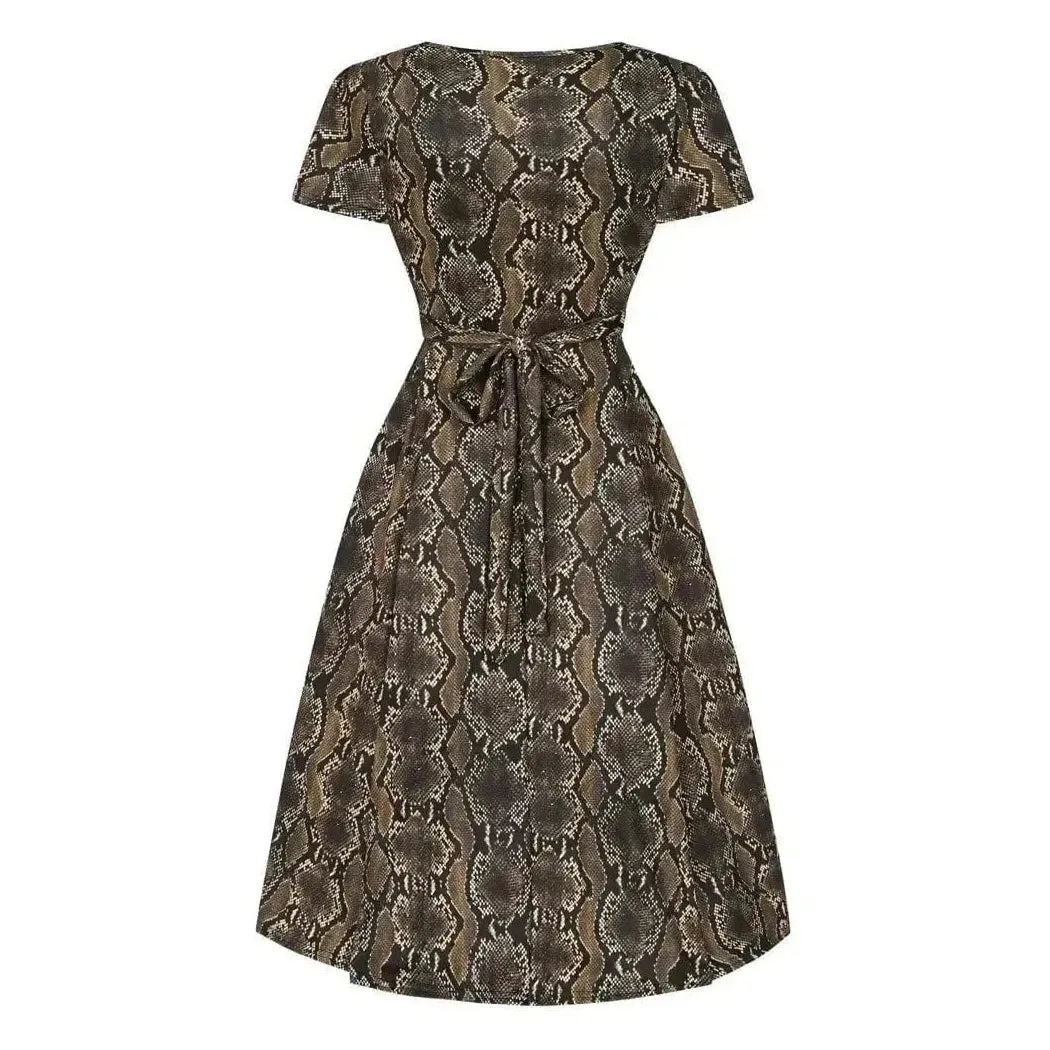 Lyra Dress - Classic Snake Print