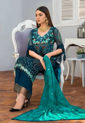 Maryam's Gold Luxury Embroidered Chiffon Collection Vol 6 – MG-71 Aster