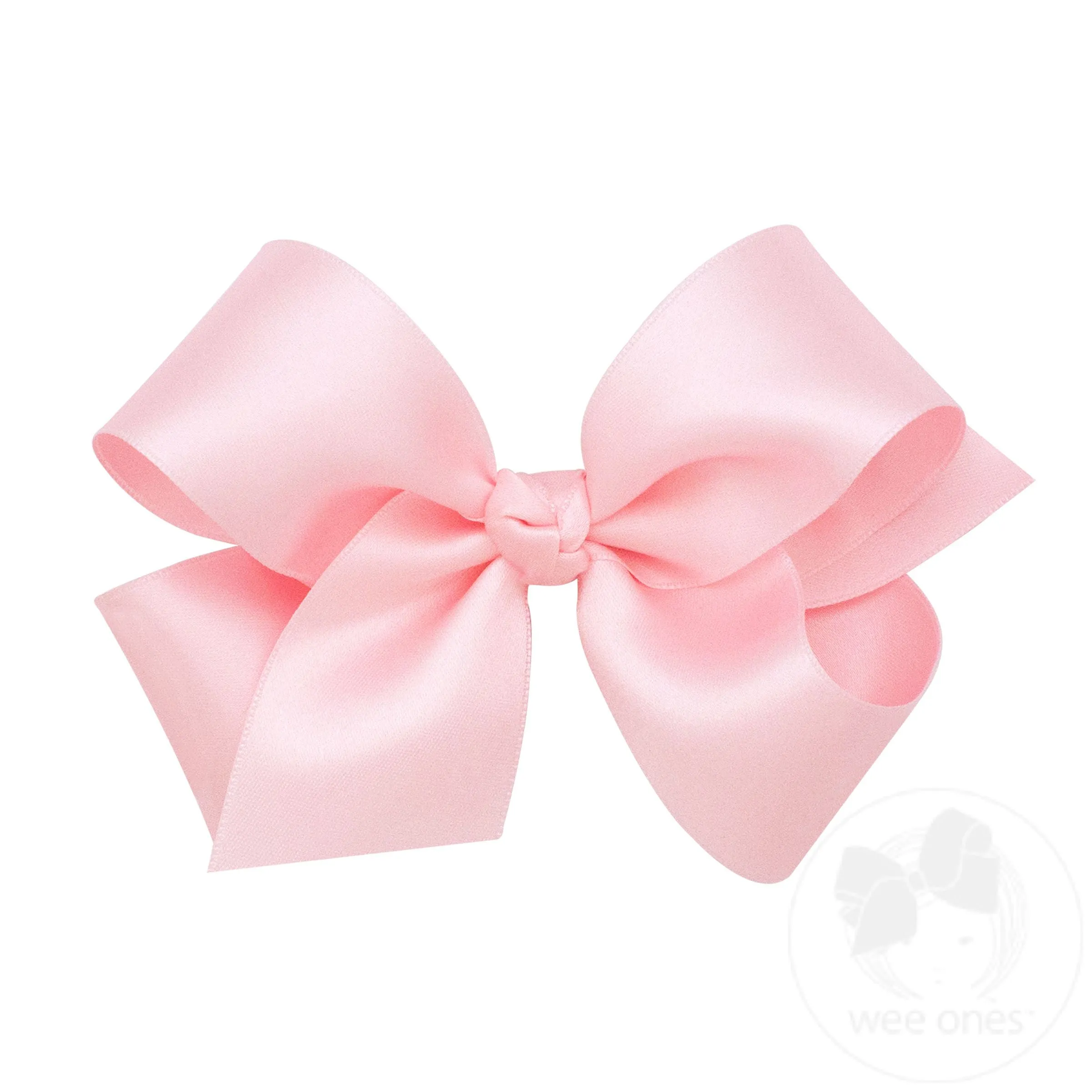 Medium French Satin Girls Hair Bow (Knot Wrap)