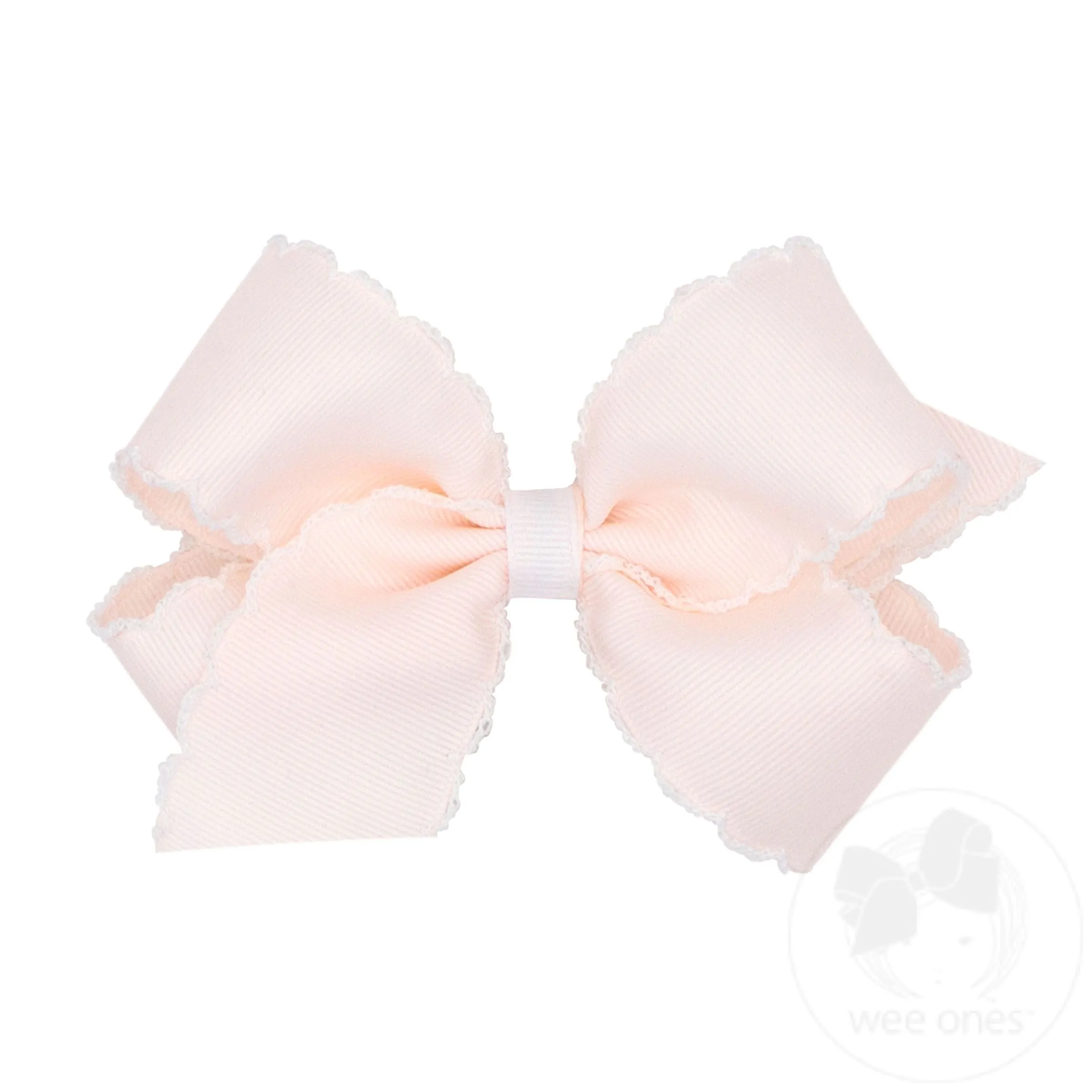 Medium Moonstitch Grosgrain Hair Bow with Contrasting Wrap