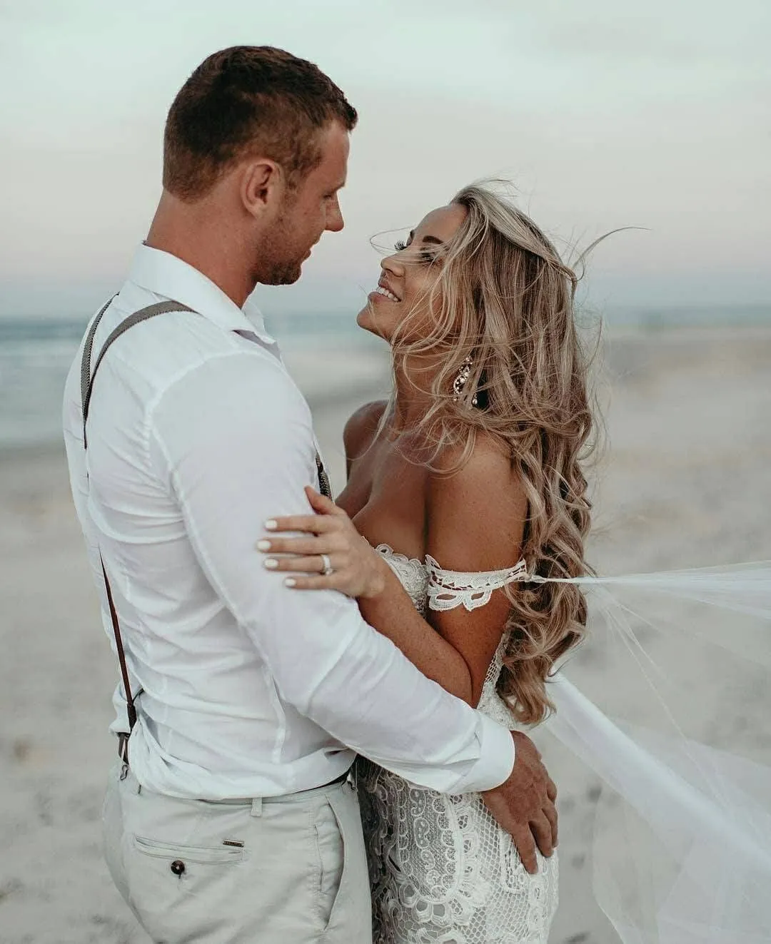 Mermaid Strapless Lace Wedding Dress With Champel Train