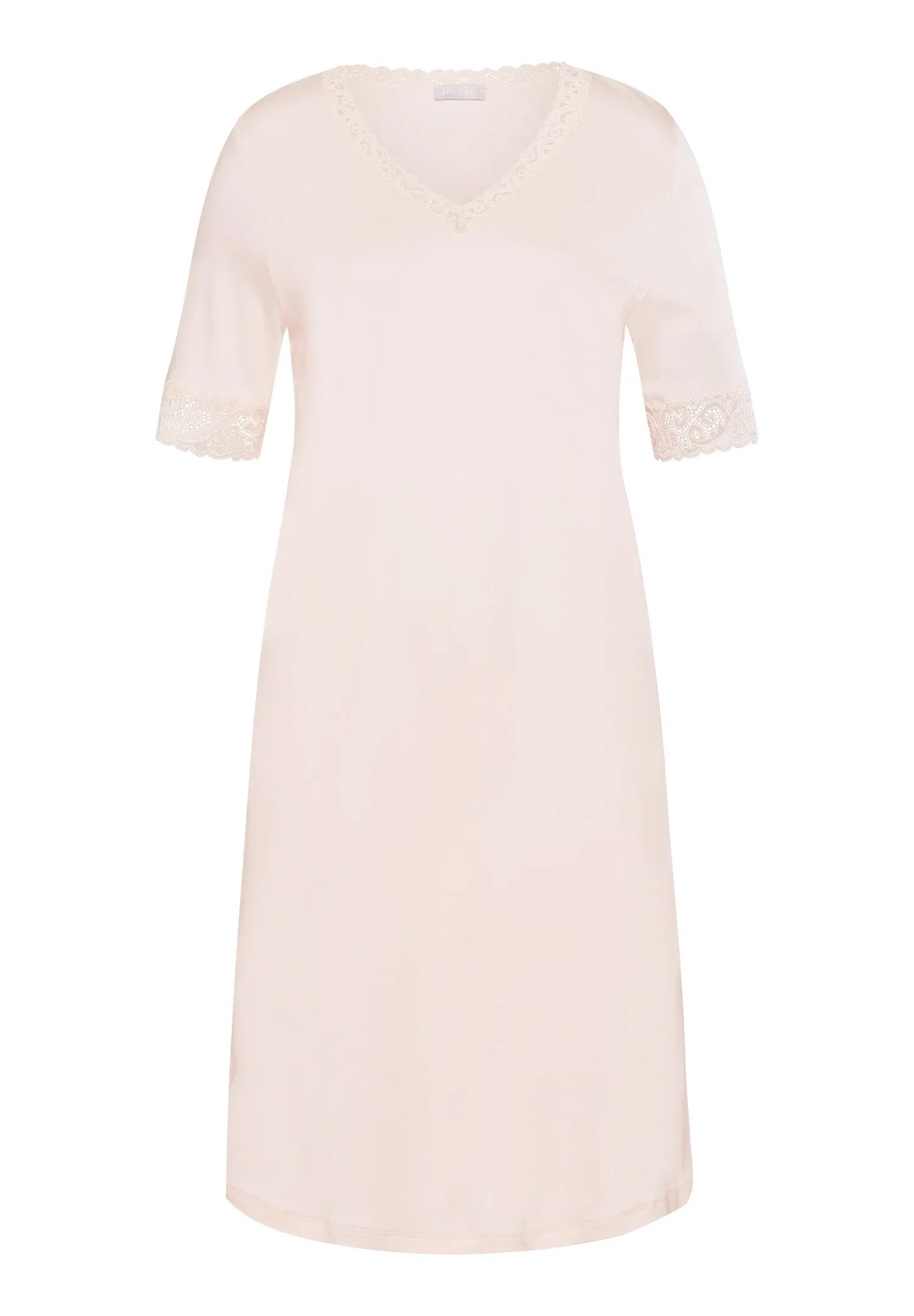 Moments Lace Trim Cotton Nightgown | Crystal Pink 77040-1334