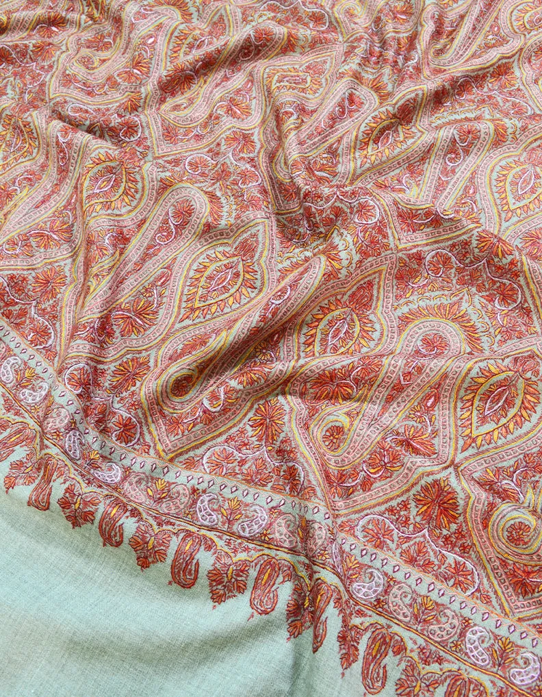 natural jamma embroidery pashmina shawl 8375