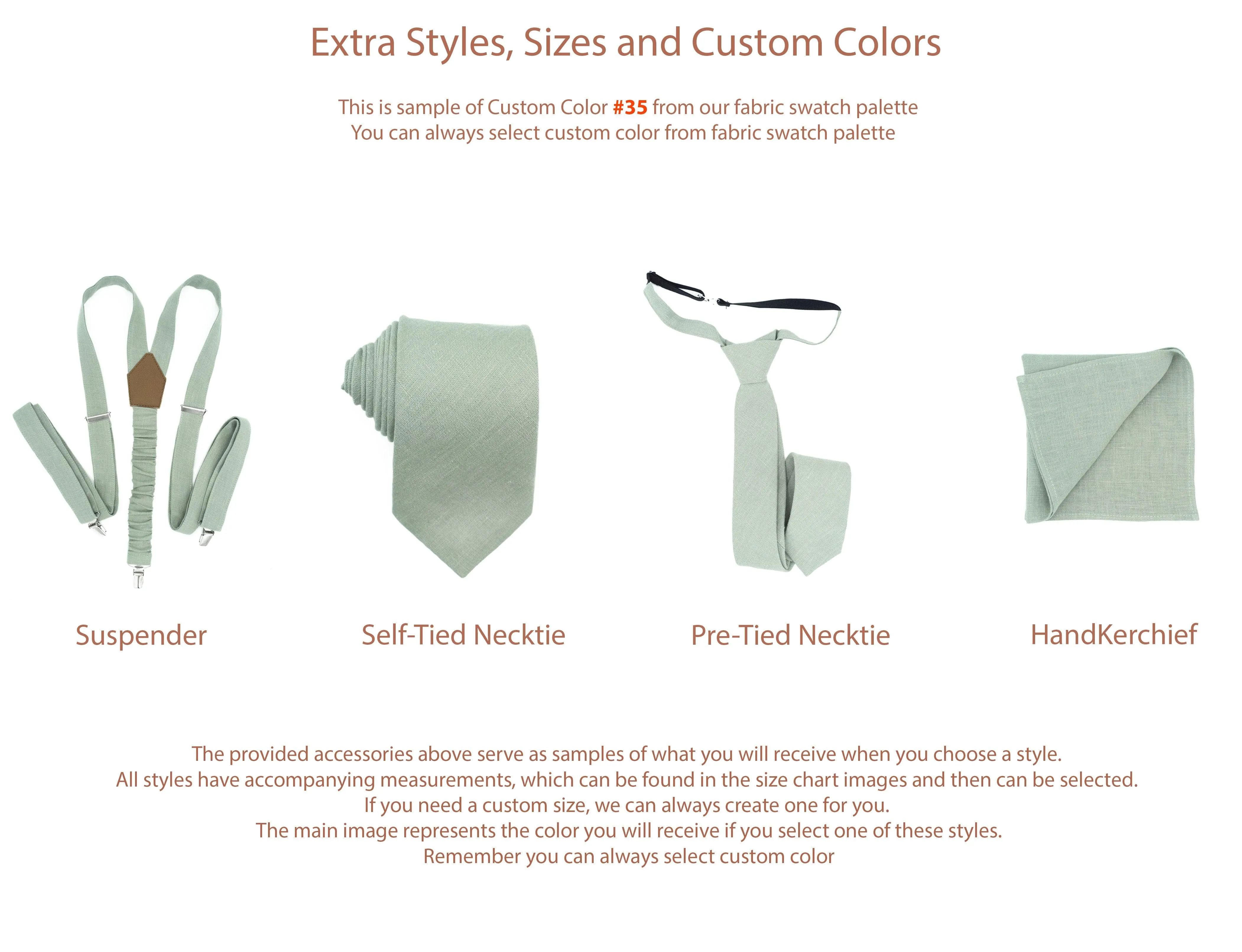 Natural linen color bow tie | Gray mens skinny ties