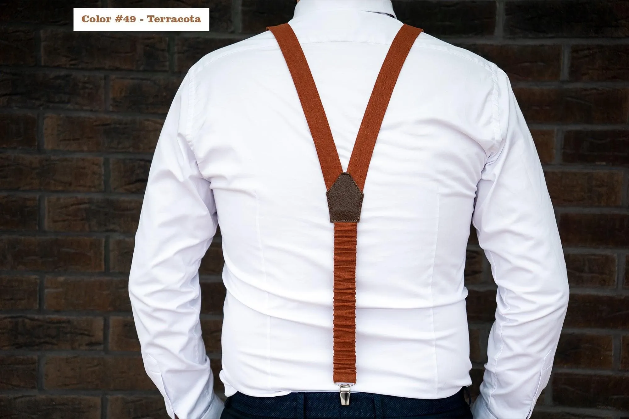 Natural linen color bow tie | Gray mens skinny ties