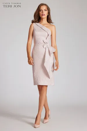 One Shoulder Cascade Midi Dress
