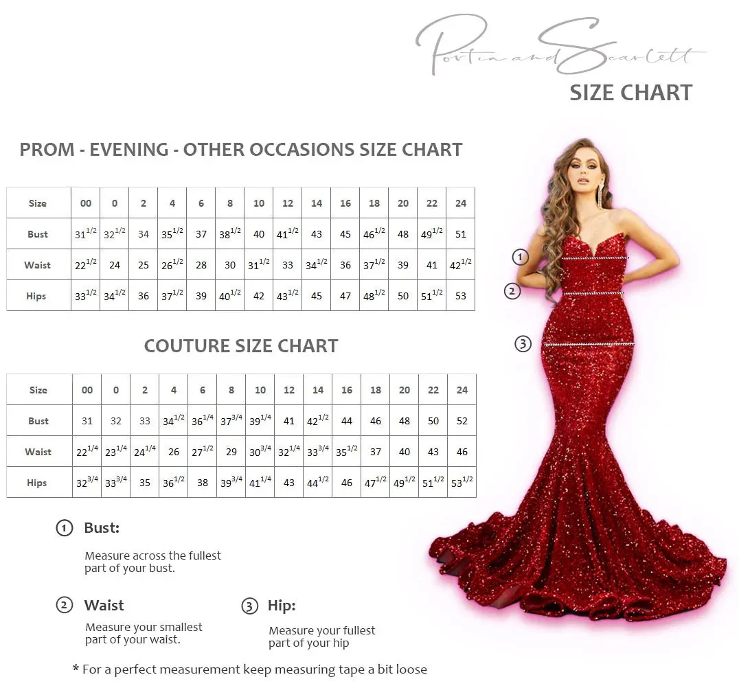 Portia & Scarlet PS1986 Hot Pink Lace and Beaded Applique Mermaid Dress