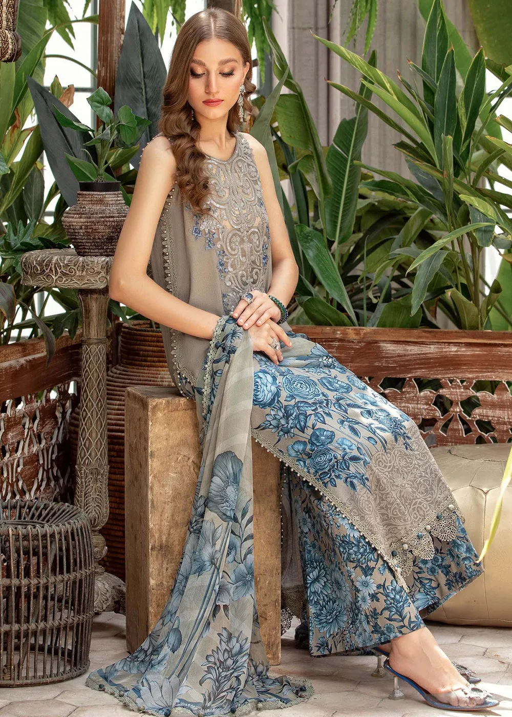 Printed Lawn Suit - Maria B - M.Prints Eid Collection 2023 - MPT-1809-A