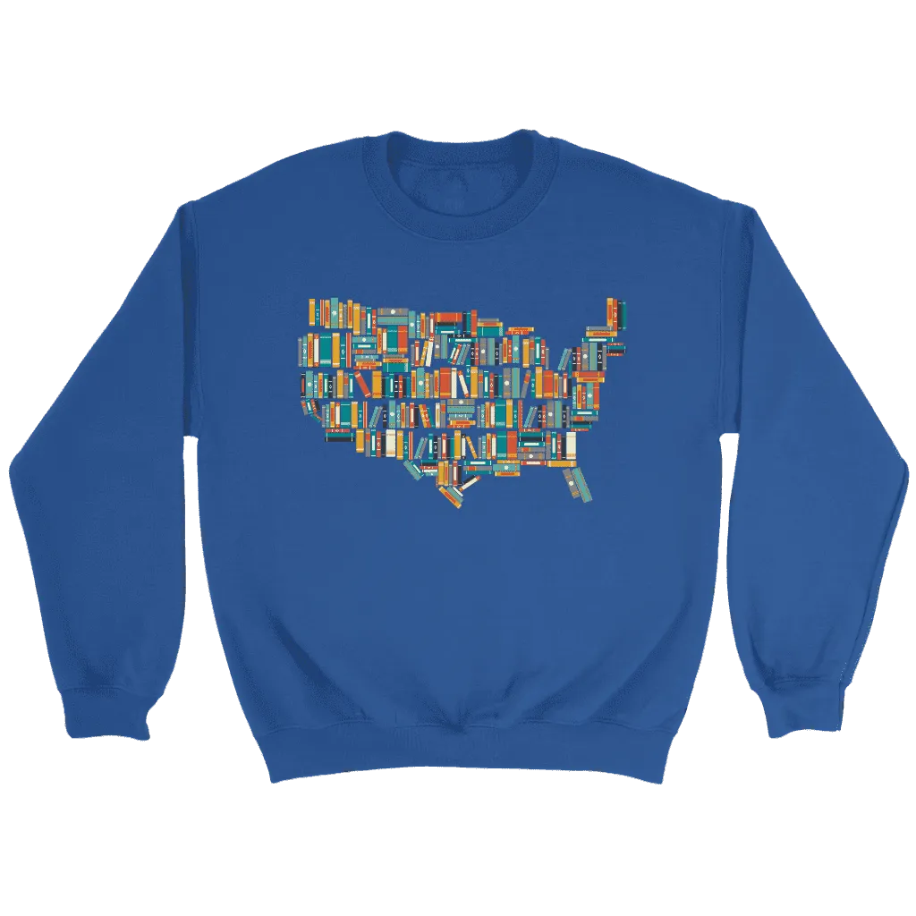 "USA Bookish Map" Sweatshirt