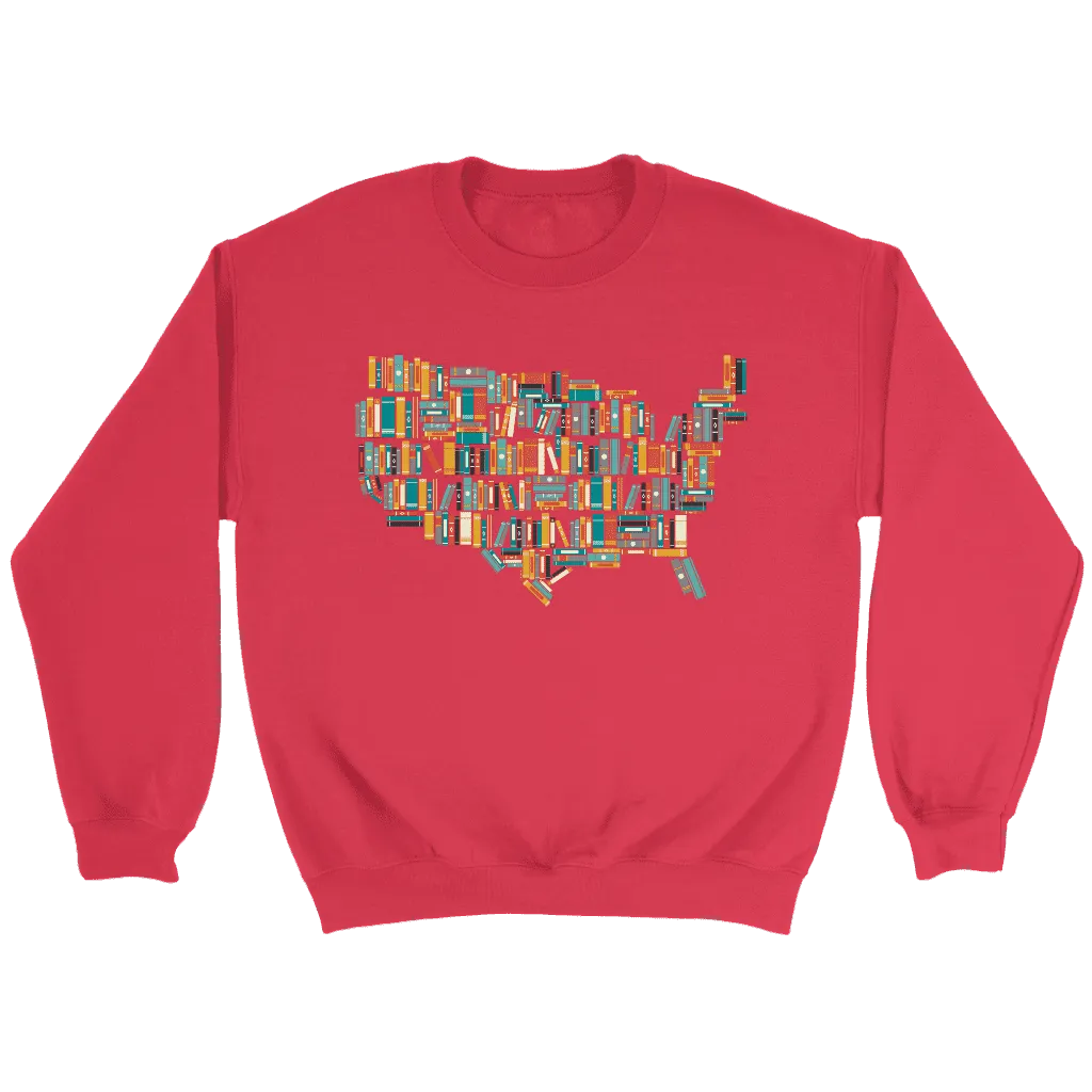 "USA Bookish Map" Sweatshirt