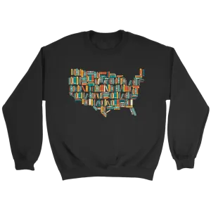 "USA Bookish Map" Sweatshirt