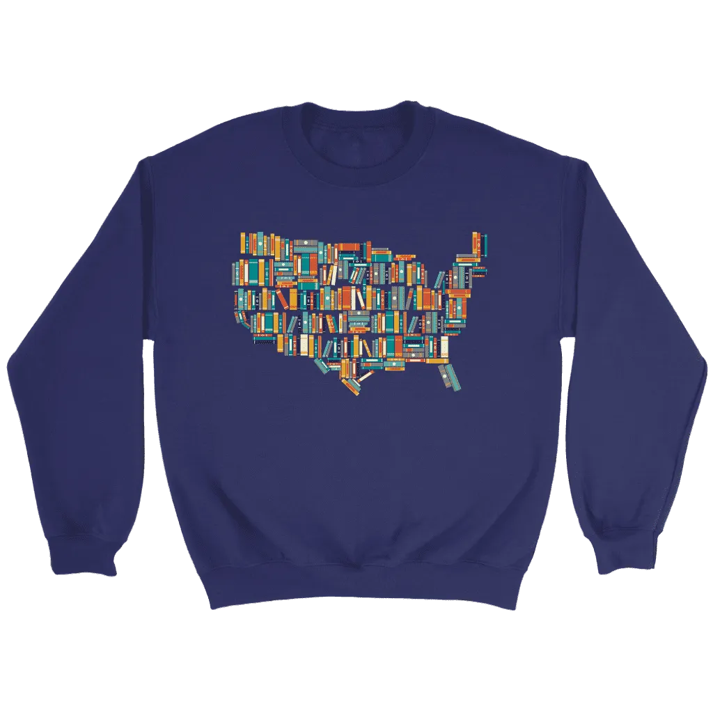 "USA Bookish Map" Sweatshirt
