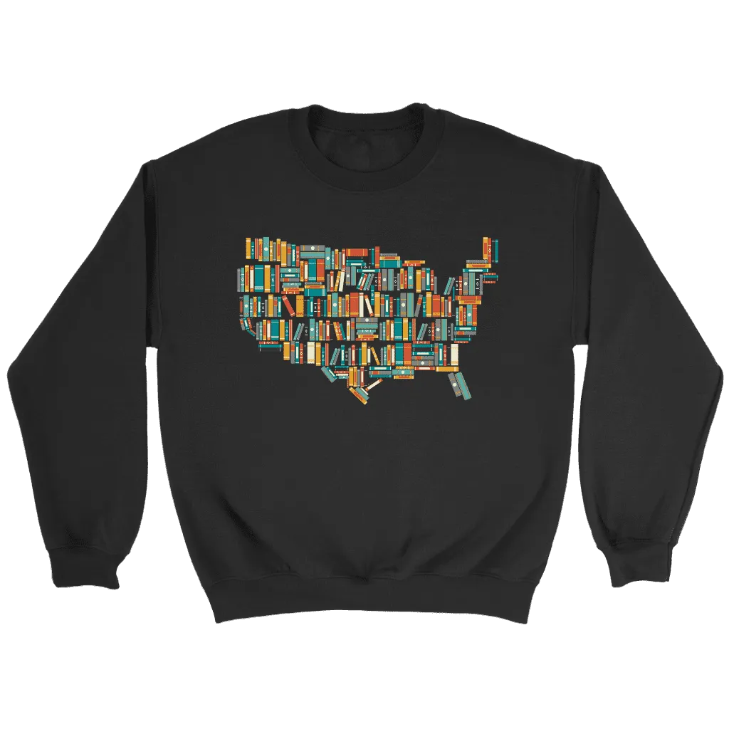 "USA Bookish Map" Sweatshirt