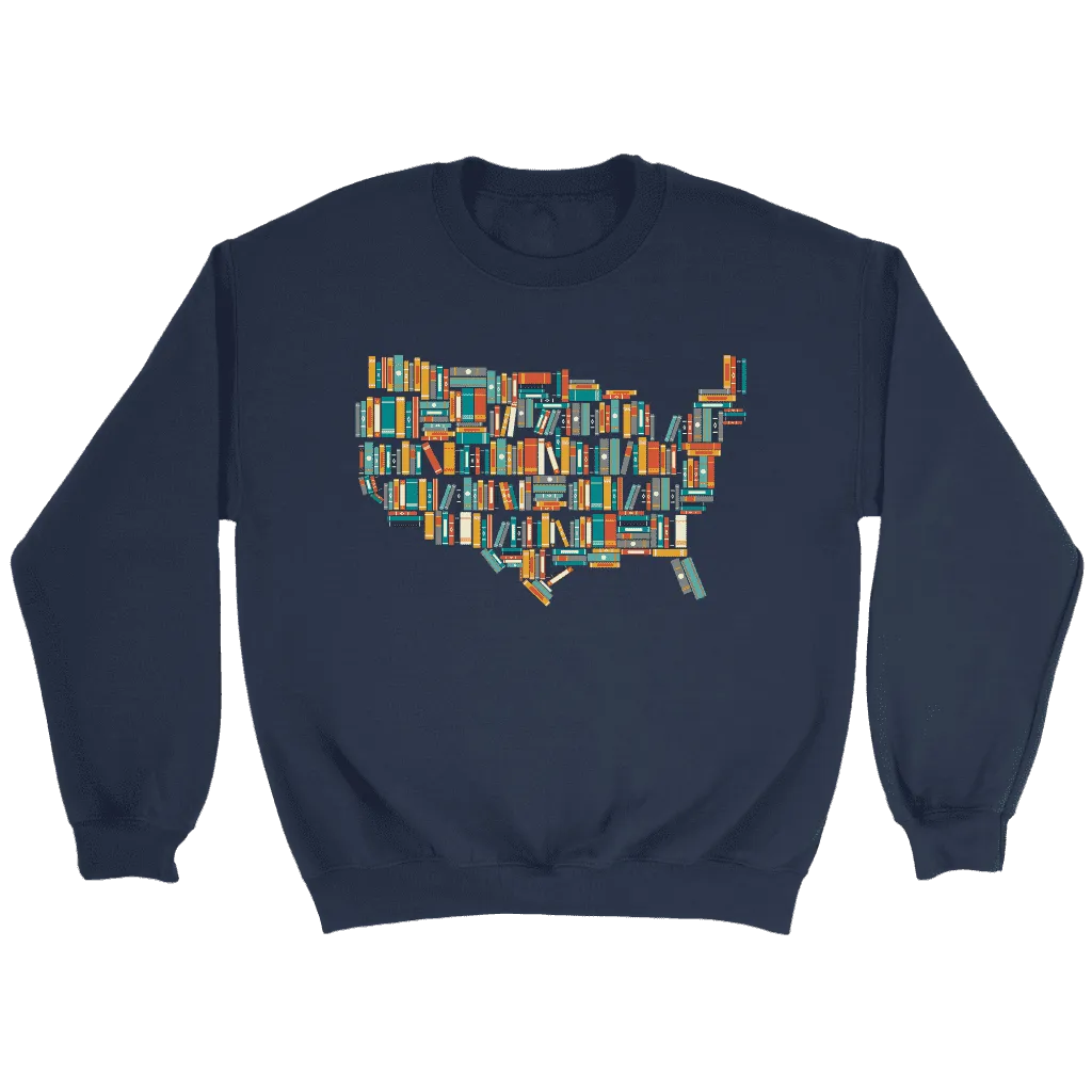 "USA Bookish Map" Sweatshirt