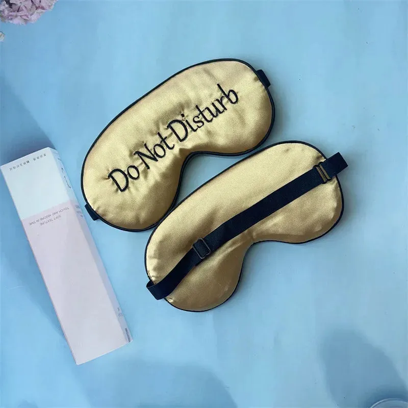 Sleep in Style with our Embroidered Silk Sleep Mask, Offering Chic Slumber and Luxurious Comfort Soft Blackout Blindfold With Adjustable Strap