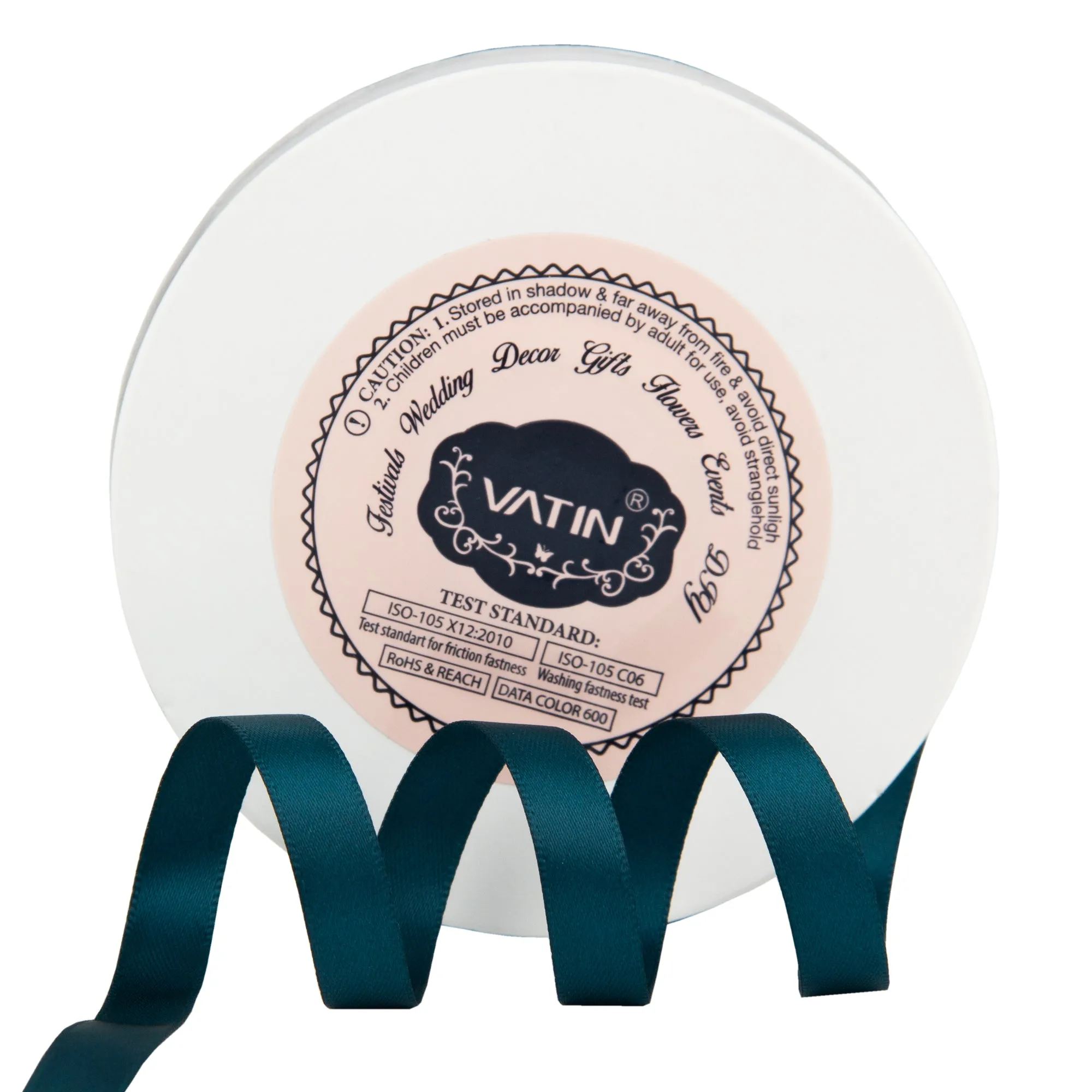 VATIN 3/8 inches Double Faced Vanilla Polyester Satin Ribbon - 50 Yards for Gift Wrapping Ornaments Party Favor Braids Baby Shower Decoration Floral Arrangement Craft Supplies