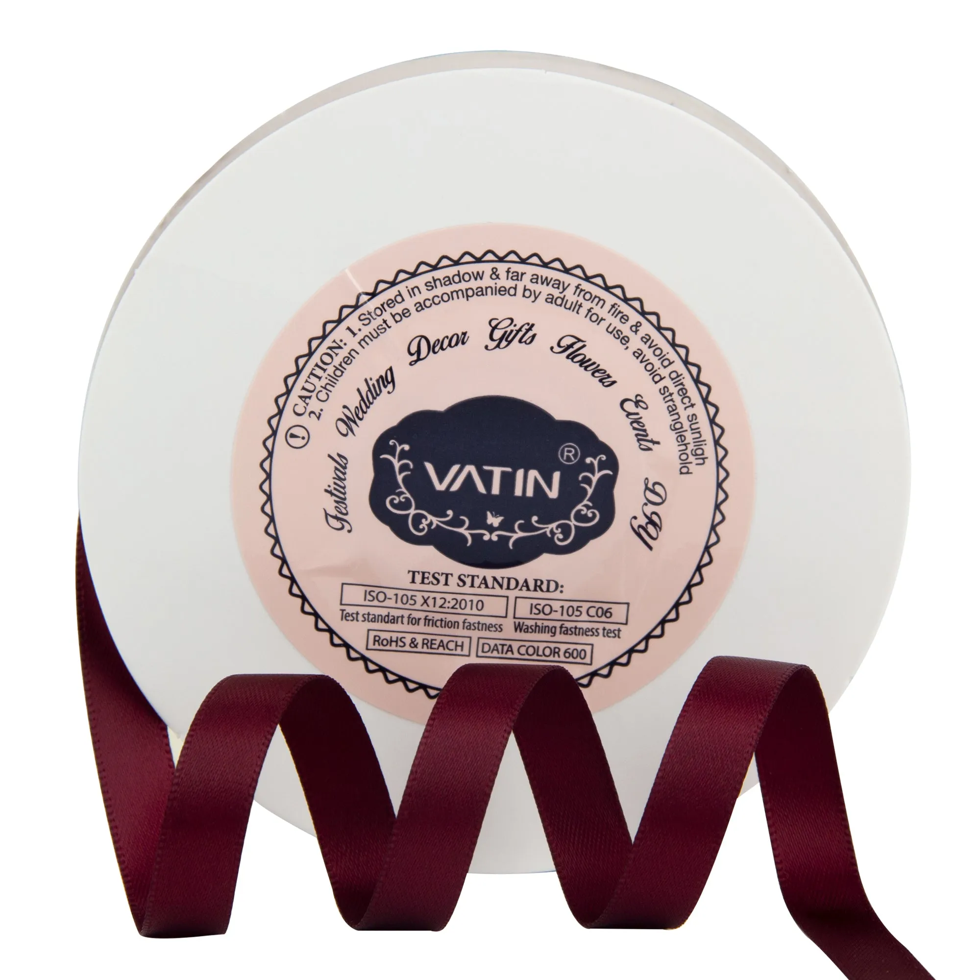 VATIN 3/8 inches Double Faced Vanilla Polyester Satin Ribbon - 50 Yards for Gift Wrapping Ornaments Party Favor Braids Baby Shower Decoration Floral Arrangement Craft Supplies