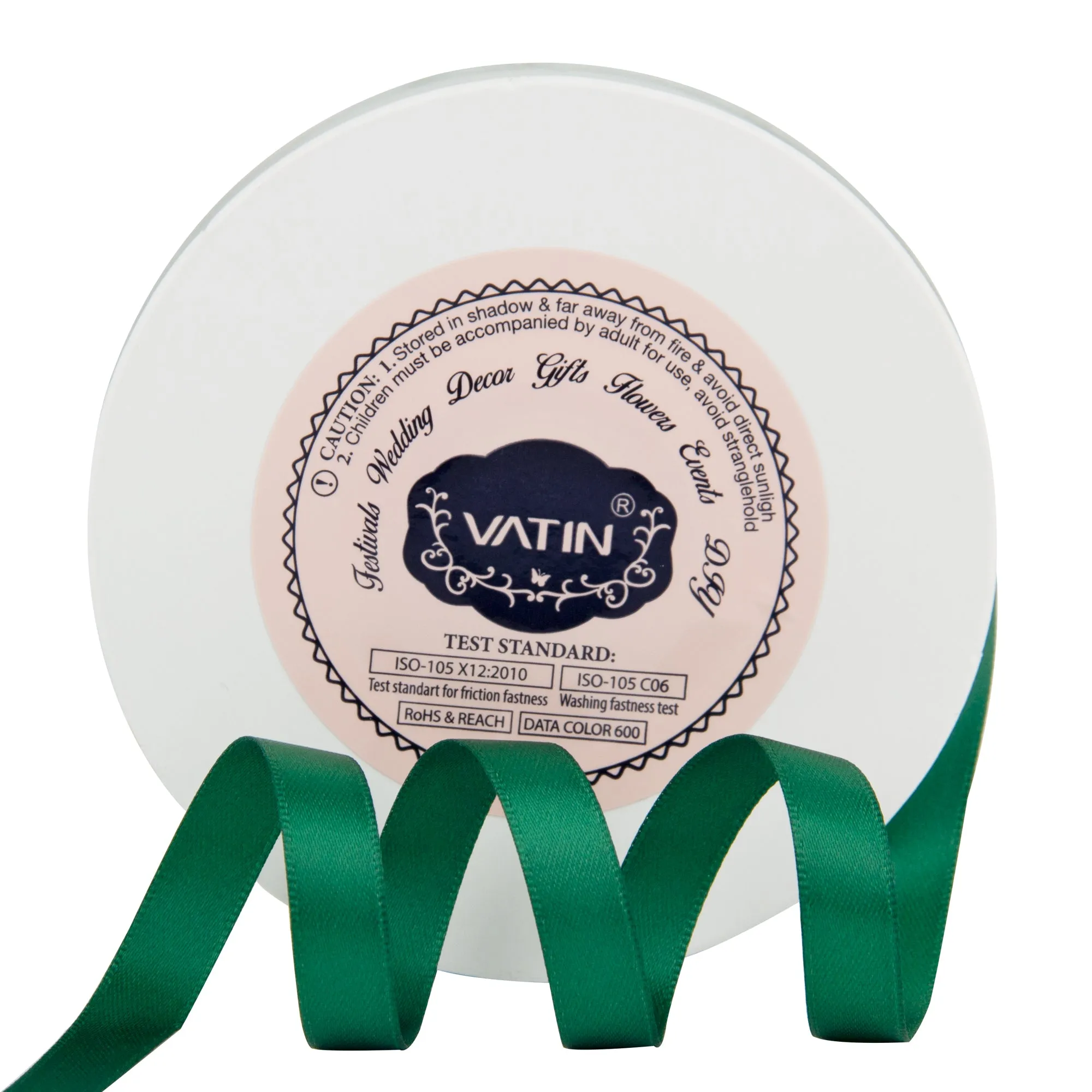 VATIN 3/8 inches Double Faced Vanilla Polyester Satin Ribbon - 50 Yards for Gift Wrapping Ornaments Party Favor Braids Baby Shower Decoration Floral Arrangement Craft Supplies