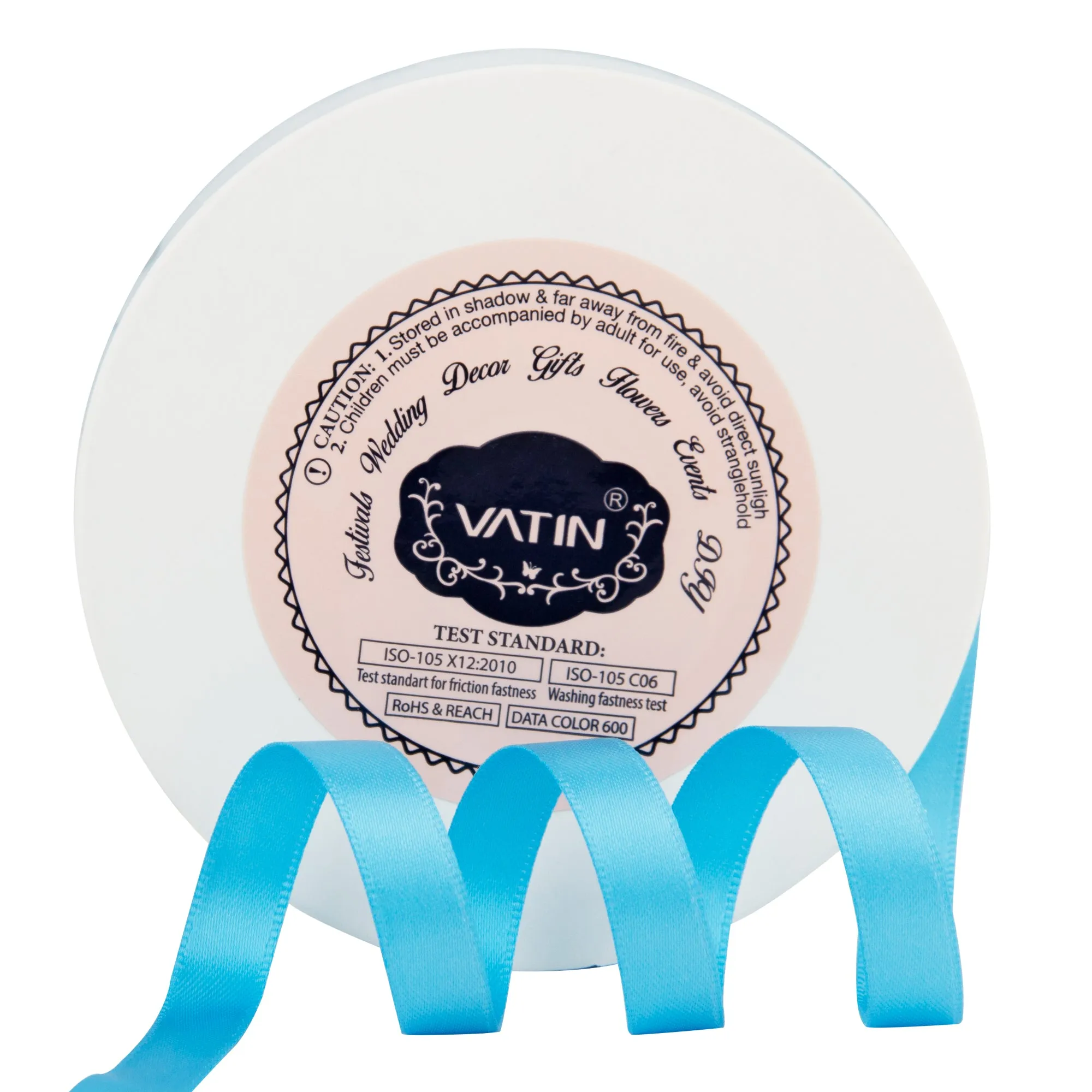 VATIN 3/8 inches Double Faced Vanilla Polyester Satin Ribbon - 50 Yards for Gift Wrapping Ornaments Party Favor Braids Baby Shower Decoration Floral Arrangement Craft Supplies