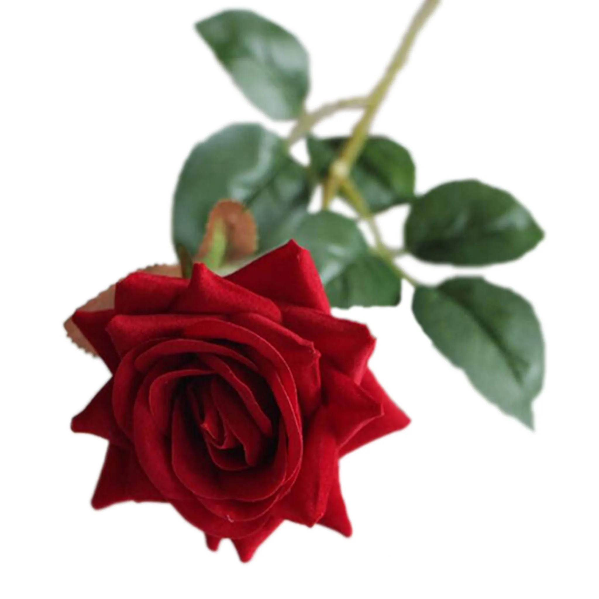 Velvet Rose Flowers Artificial Wedding Floral Arrangement Home Decor Velvet Flowers