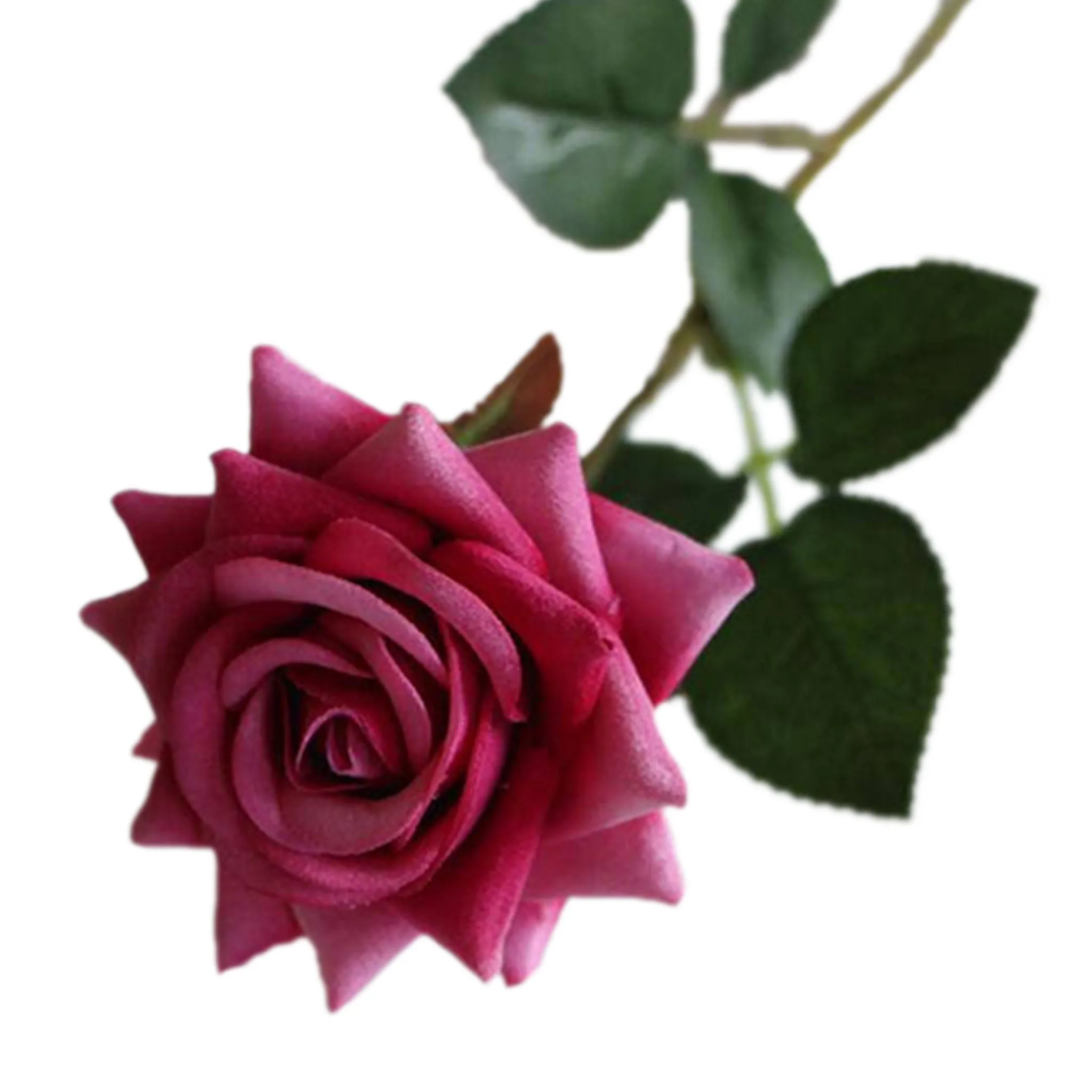 Velvet Rose Flowers Artificial Wedding Floral Arrangement Home Decor Velvet Flowers